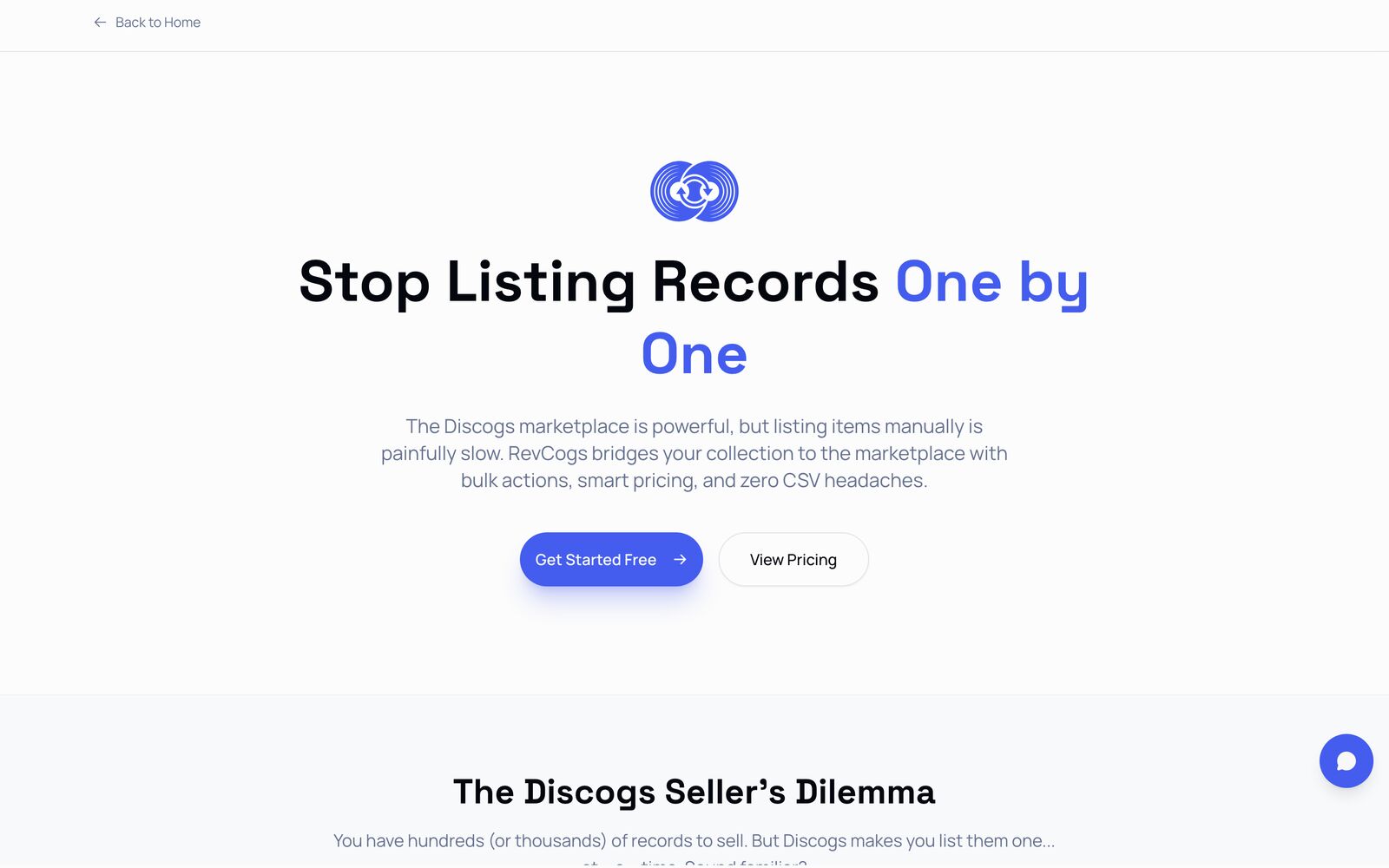 “Stop Listing Records One by One” — the Discogs-seller pain point.
