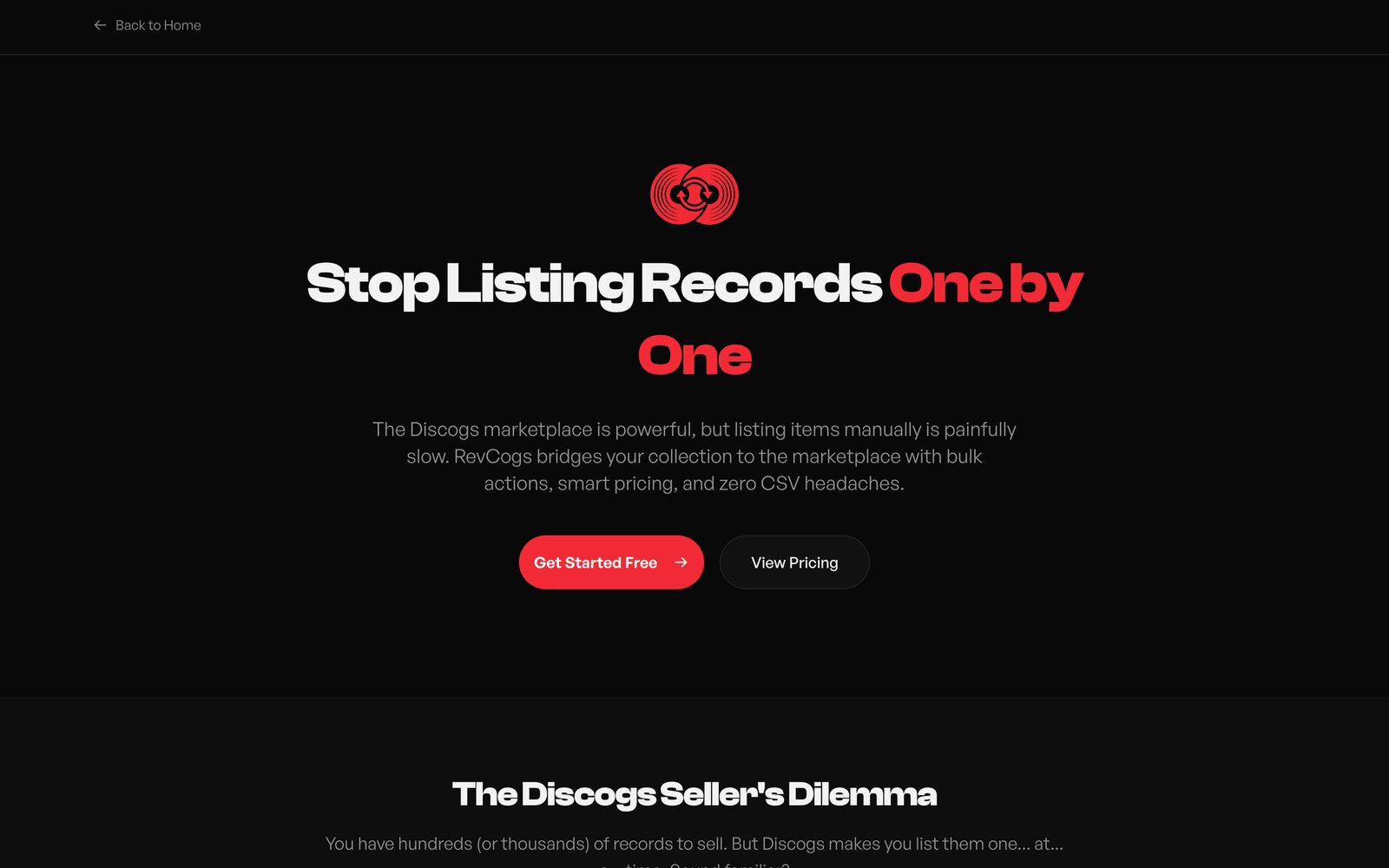 “Stop Listing Records One by One” — the Discogs seller's pain point.